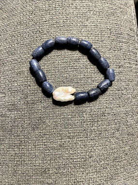 Blue & White Stretch Bracelet